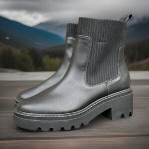 Universal Thread Black Zipper Boots Women's Size 12